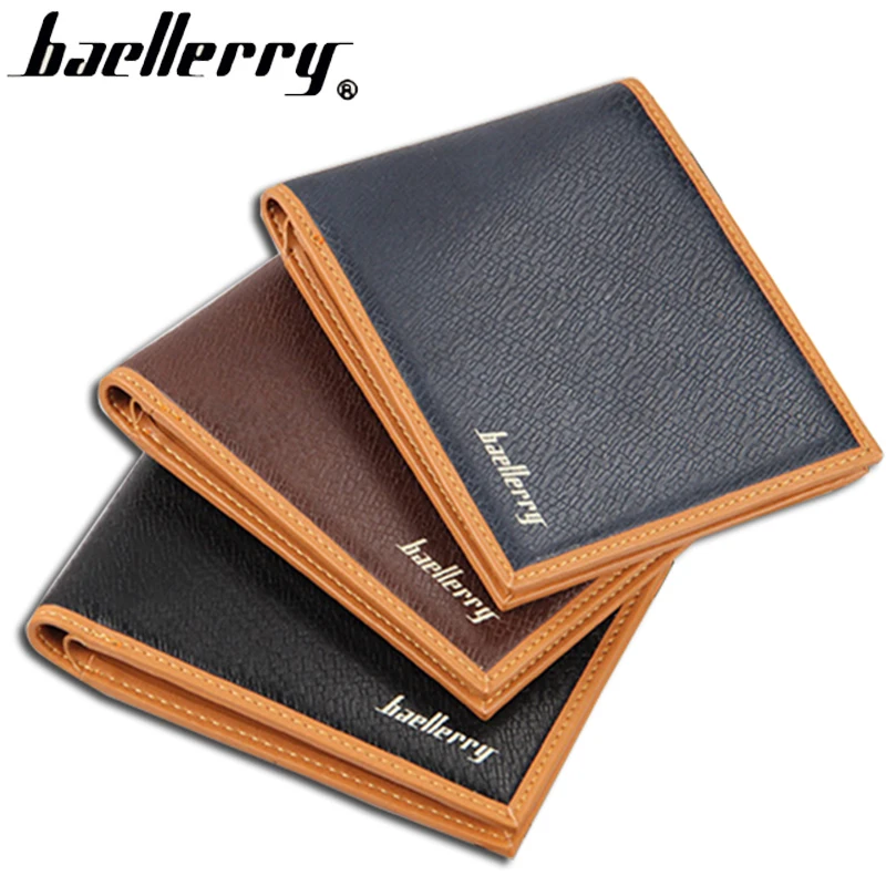 

High Quality wallet leather simple style men's leather purse male famous brand luxury men wallets carteras vallet free shipping