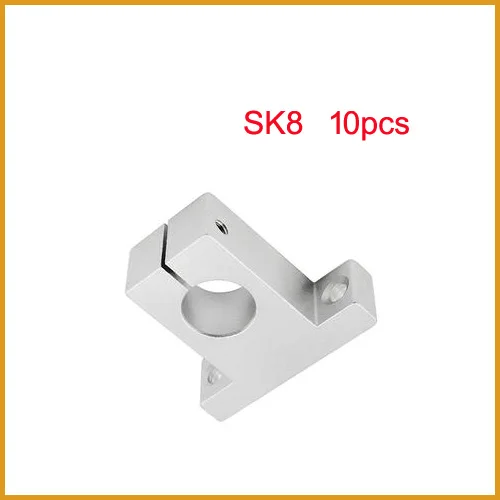

10PCS SK8 8mm linear rail shaft support block for cnc linear slide bearing guide Parts free shipping