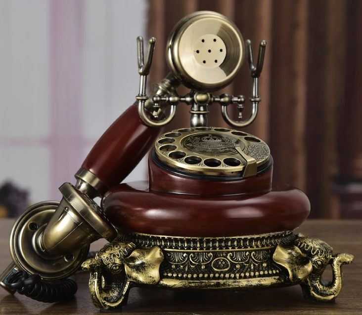 Классический Модный старинный телефон с вращающимся циферблатом