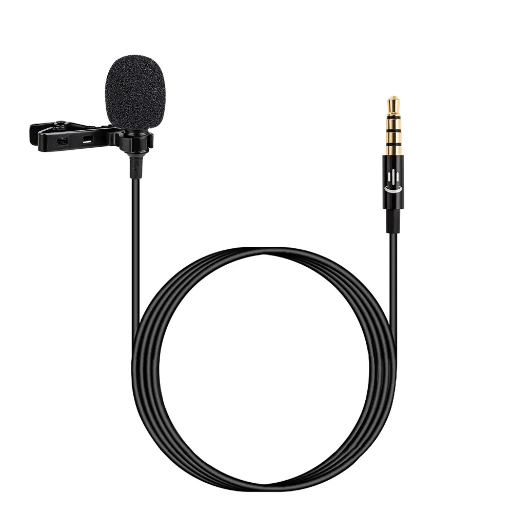 audio video lavalier condenser mic mikrofon rekaman untuk canon nikon sony dslr camera video smartphone datar iphone