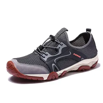 

2020 New Summer Casual Water Shoes Men Air Mesh Mens Breathable Sneakers Mountain Flat Heels Lace Up Tenis Man Footwear