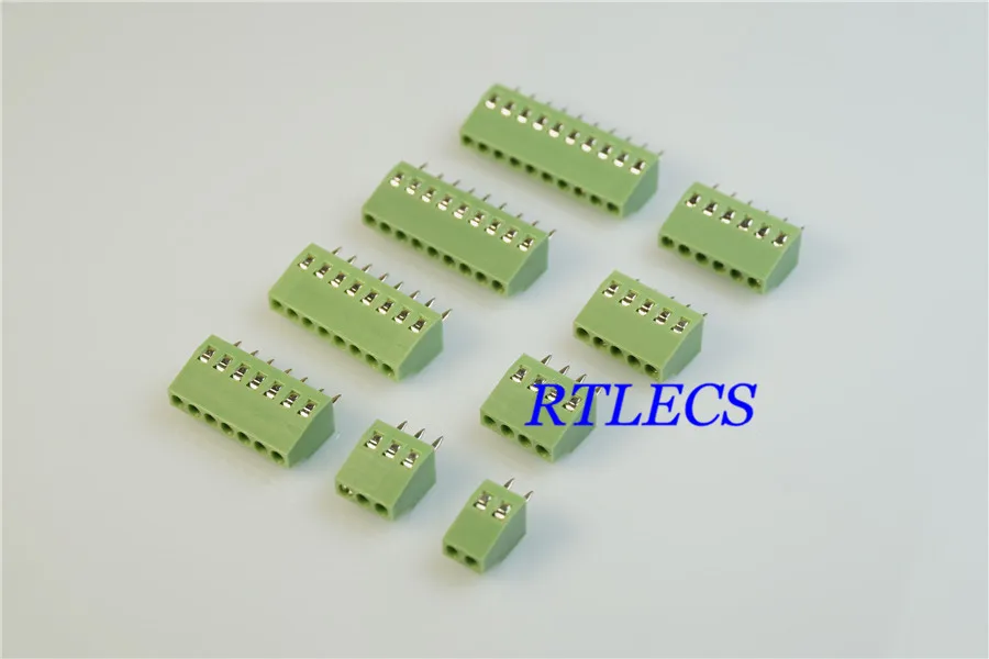 

0.10" 2.54 mm Pitch 2 Pin 3 4 5 6 7 8 9 10 12 Position PCB Mount Side Wire Entry Stacking Clamping Screw Wire to Board Connector