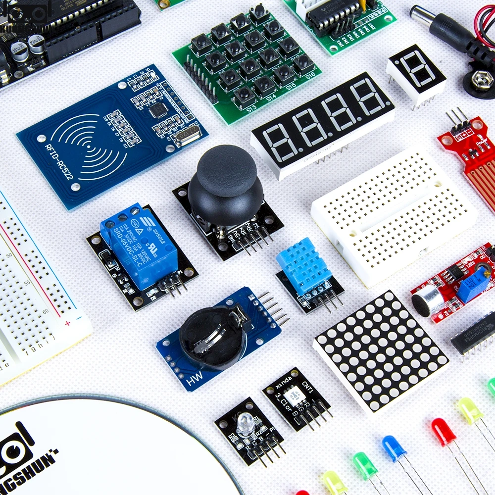 Новые электронные компоненты Junior Starter наборы с резистором макет модуль питания для Arduino с пластиковой коробкой пакет