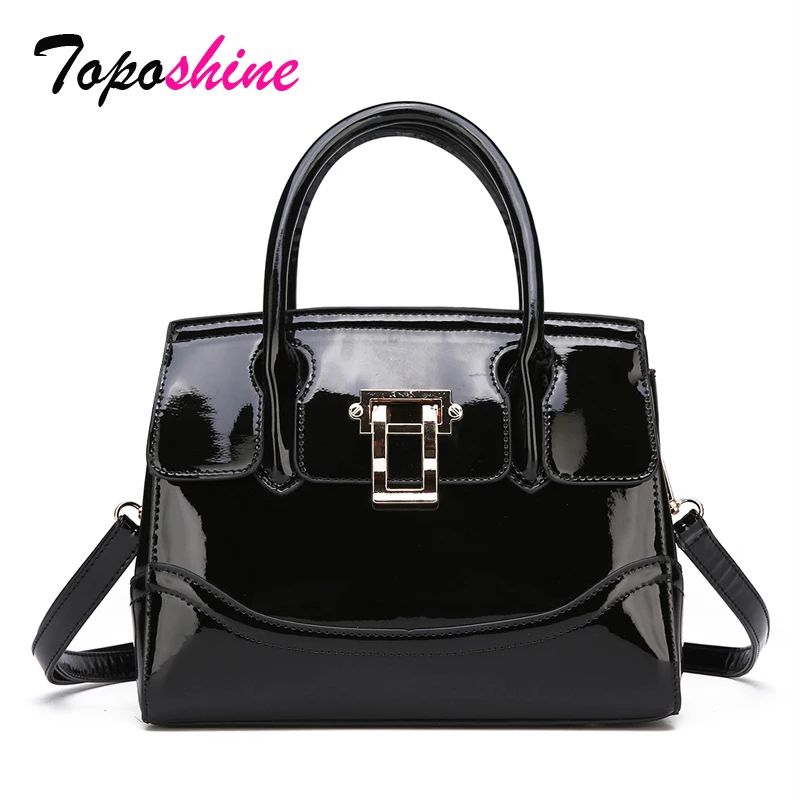 

Toposhine Personality Patent Leather Ladies Handbag New Fashion High Quality Casual Wild Shoulder Messenger Bag