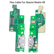Usb-порт для зарядки разъем для док-станции Разъем плата для зарядки гибкий кабель с микрофоном для Xiaomi Redmi 4x