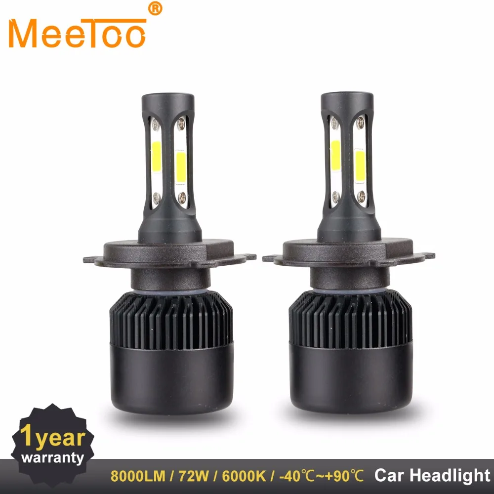Светодиодный фонарь H4 H7 H1 H3 9005 9006 H11 s 12V 24V для автомобиля 8000LM 72W 6500K автомобильные