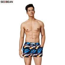 SEOBEAN мужская летняя новая Повседневная пляжная Спортивная одежда Прямые мужские быстросохнущие шорты для серфинга и пляжные шорты