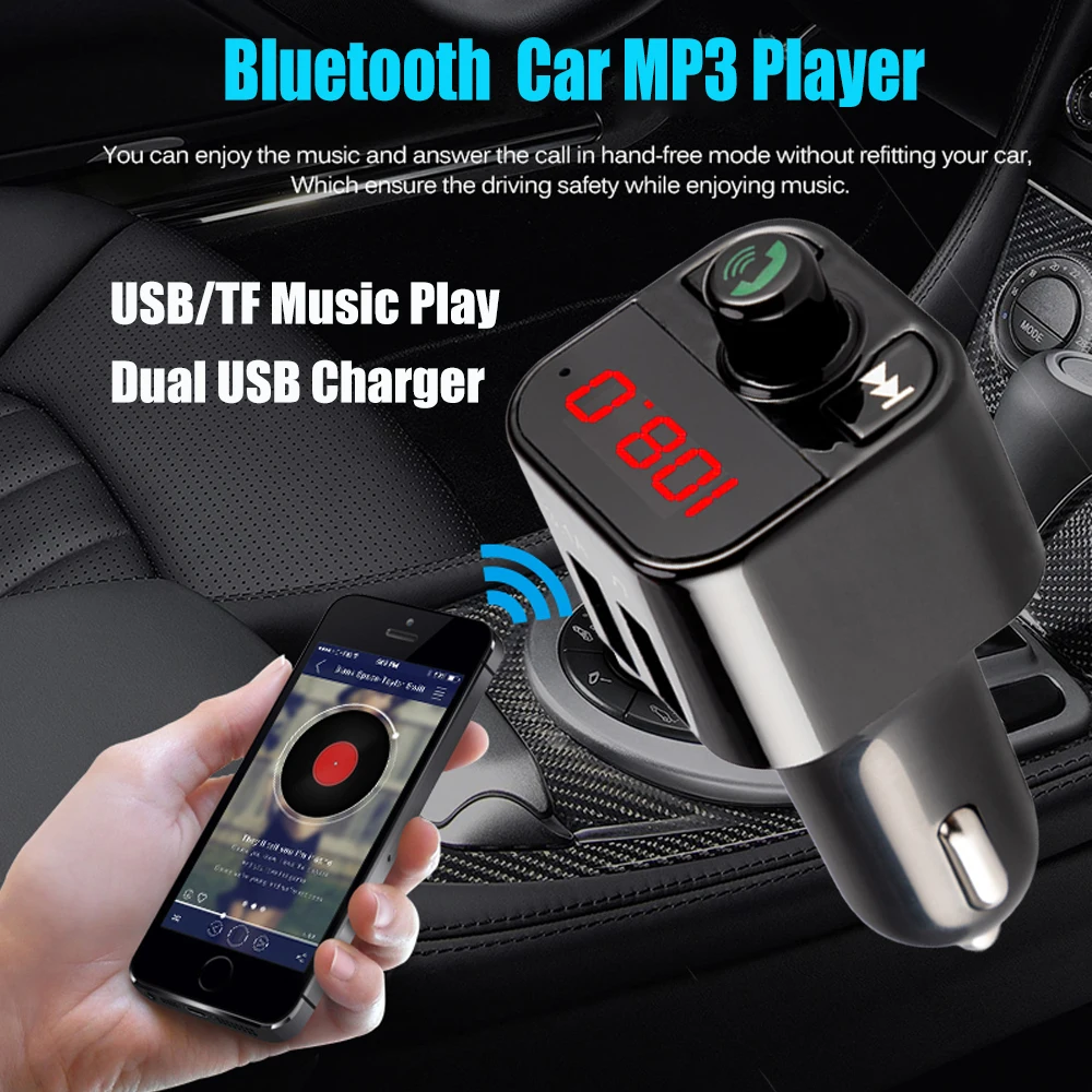 Автомобиль Bluetooth fm-передатчик Беспроводной Hands Free Комплект MP3 музыкальный плеер Поддержка карты памяти USB Flash 5 V 2.1a USB Зарядное устройство fm-модулятор