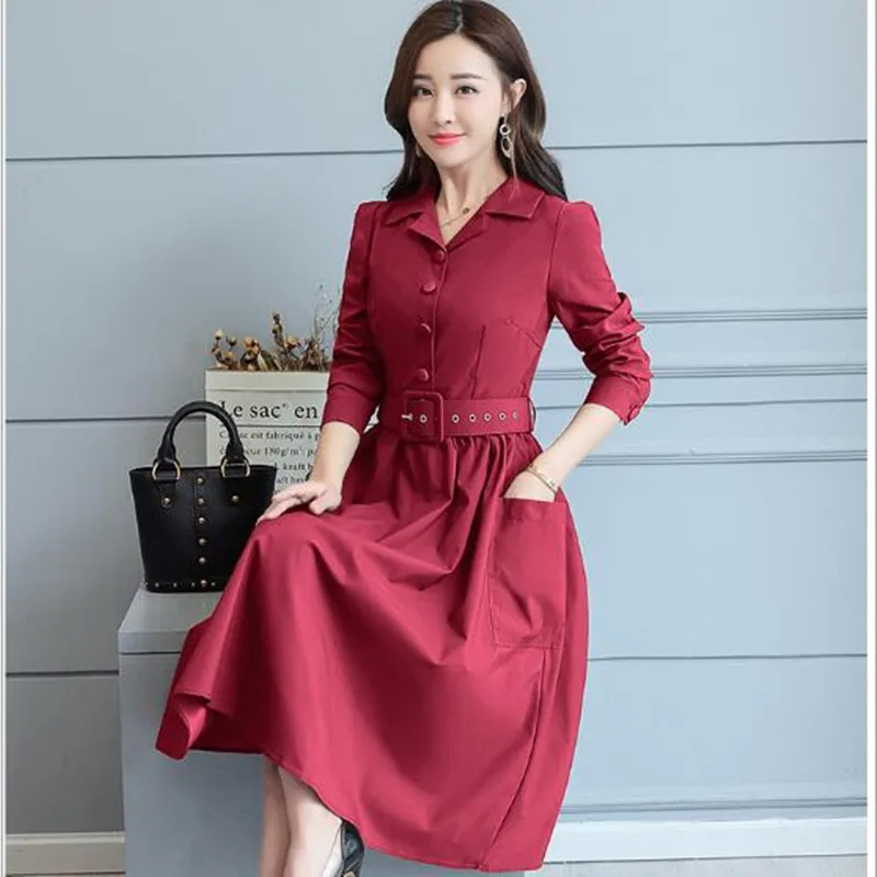 

Autumn Winter Elegant Dresses New A-line Party Dress Women Vintage Long Sleeves Ladies Office Dresses Plus Size Vestidos QV288