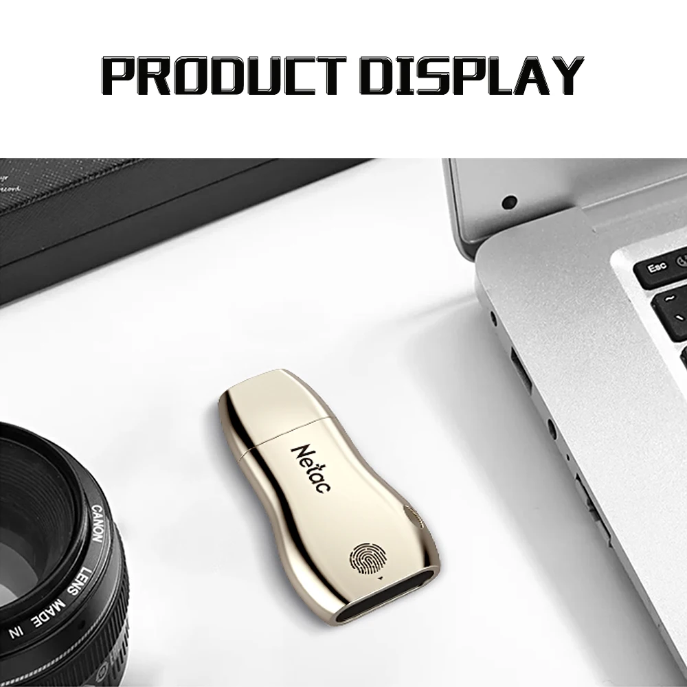 Netac U628 USB3.0 флеш-накопитель 32 Гб 64 Гб Высокое Скорость memory stick Портативный флеш-накопитель отпечатков пальцев Шифрование USB флэш-накопитель