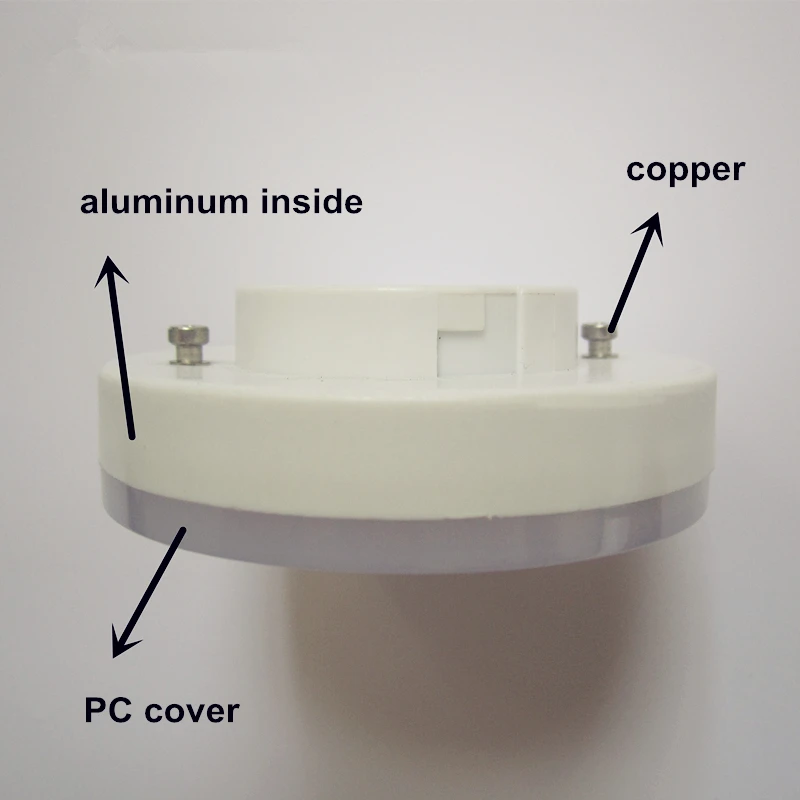 10 шт./лот Бесплатная доставка GX53 светодиодный светильник 220 В-240 В AC/110 В AC 5 Вт 7 Вт затемнения pc алюминия и крышка высокого качества Лидер