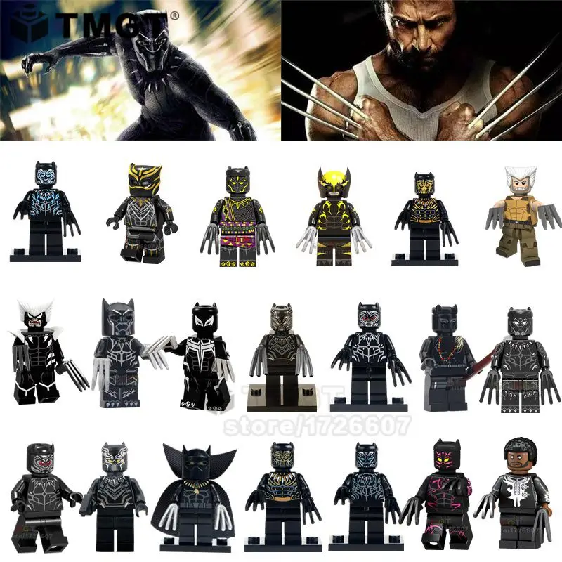 

TMGT Single Sale Wolverine Black Panther Black Manta Vulko Mera Aquaman Orm LegoINGly Building Blocks Toys For Children Friend