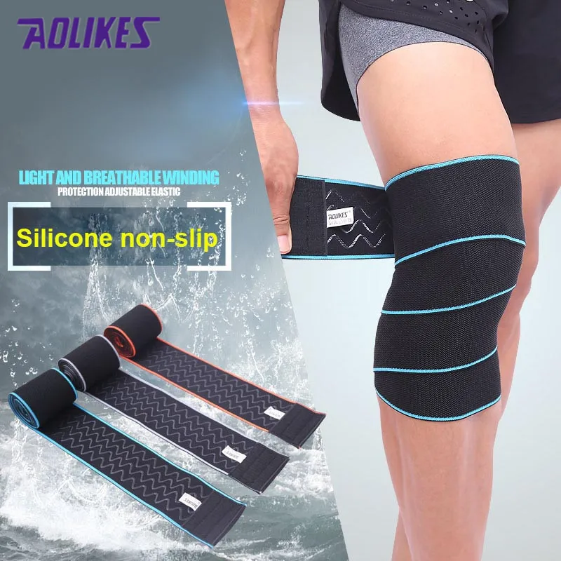 Buy 1Pcs 1.5m*8cm Weightlifting Knee Support Wrap