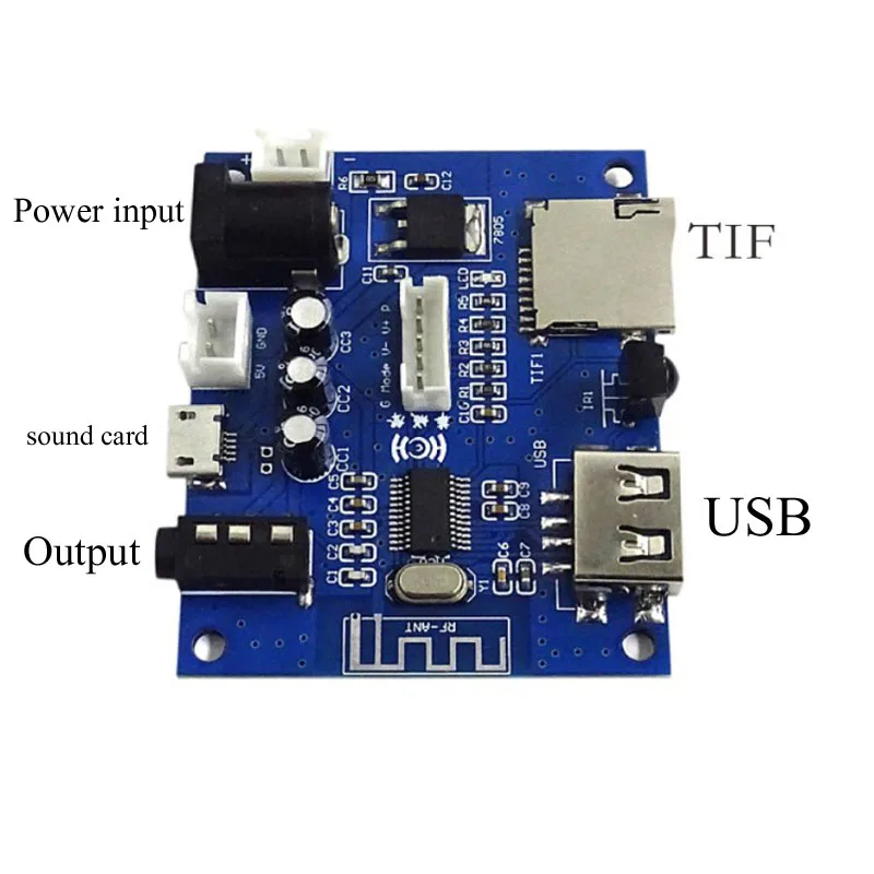 Bluetooth 5,0 аудио приемный модуль В 5-25 в звук TIF карта USB U диск Lossless аудио игры DC5-25V T0145