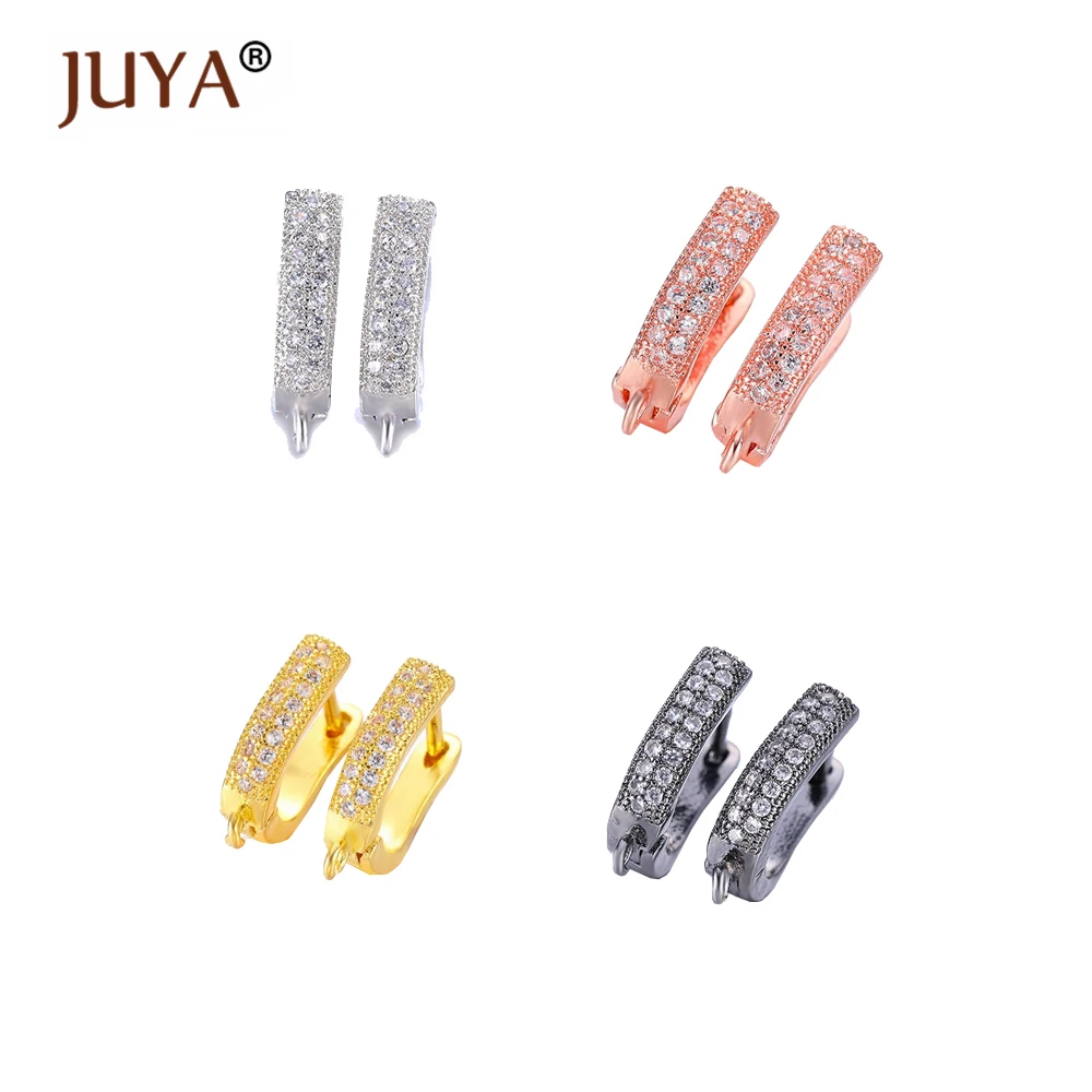 الإبداعية النمساوي الكريستال Leverback Earwire هوب القرط هوك النتائج DIY النساء صنع المجوهرات الأقراط المشابك السنانير