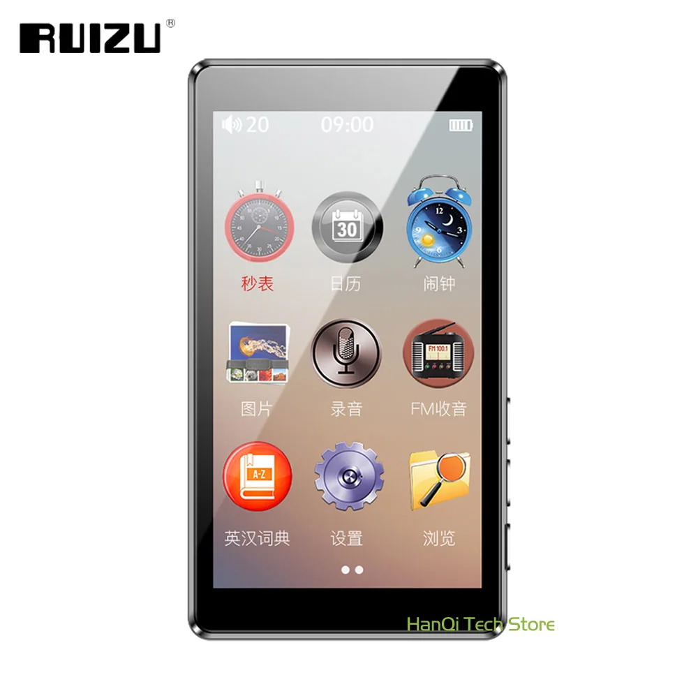 Новый MP3 плеер RUIZU D20 с сенсорным экраном 8 ГБ музыкальный поддержкой fm радио