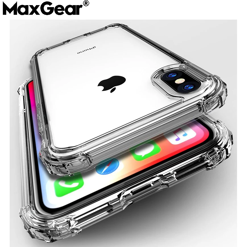 

Luxury Shockproof Clear Soft Silicone Case For iPhone X XR XS Max 8 7 6 6S Plus 5S 5 SE Protection Transparent Back Cover Bumper