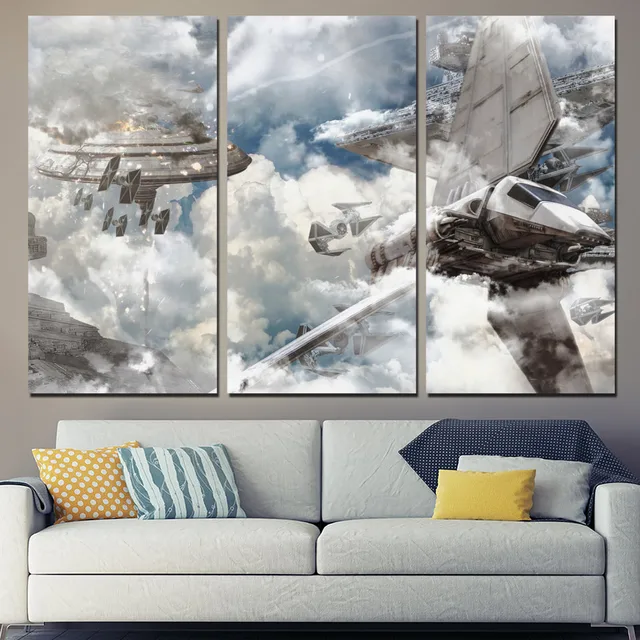 Modulare Bild 3 Panel Film Star Wars Abstrakte Kunst auf Leinwand ... Modulare Bild 3 Panel Film Star Wars Abstrakte Kunst auf Leinwand ...
