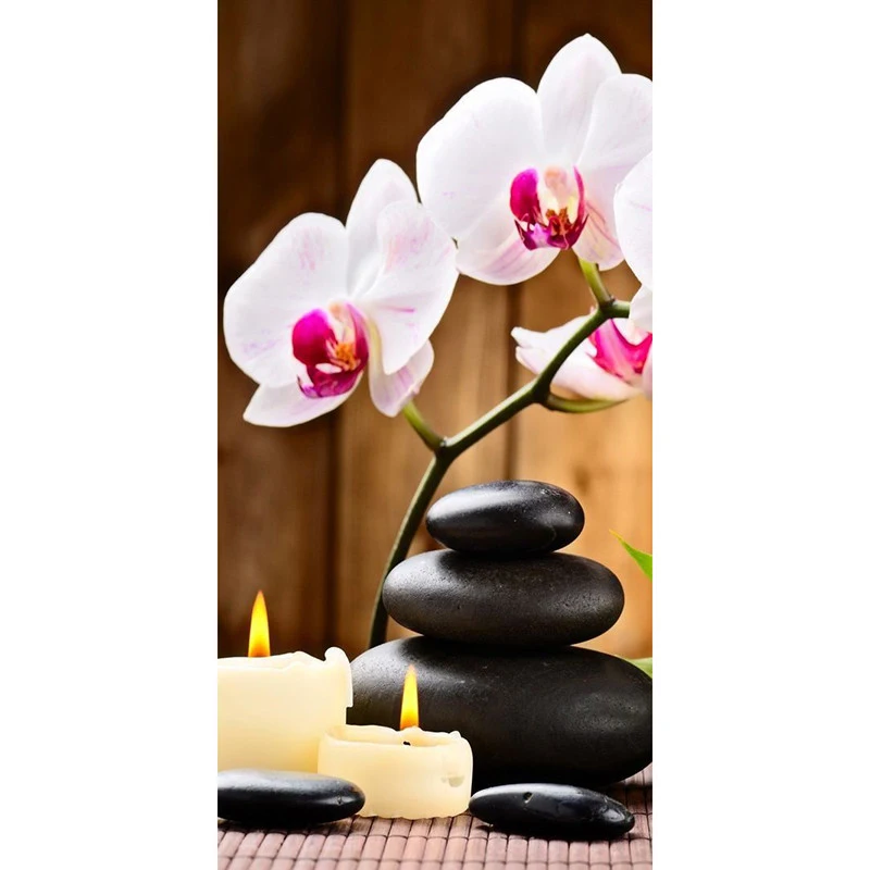 

Full square diamond 5D DIY diamond embroidery Orchid on the stone diamond painting Cross Stitch Rhinestone mosaic decoration HYY