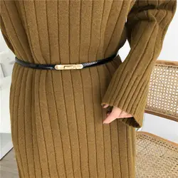 Mihoshop корейский ольджан Корея для женщин модные аксессуары Chic Basic черные высокие уличные ремни Chic