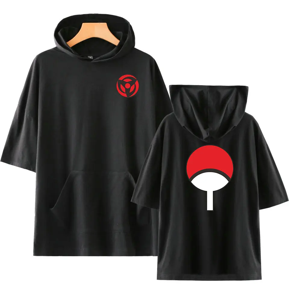 Одежда &quotНаруто&quot Uchiha Sasuke мужские/женские толстовки Футболка Harajuku с капюшоном