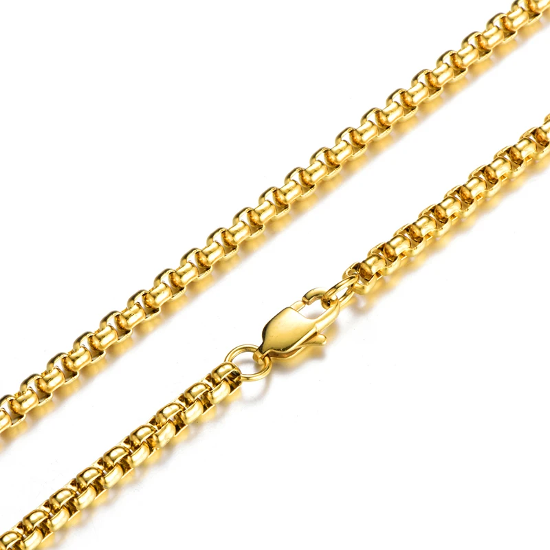 gold plated rolo  necklace d