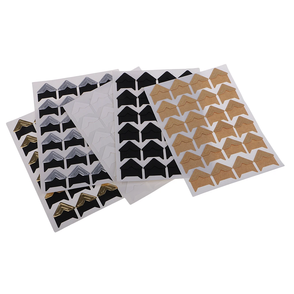 5 Sheets Self Adhesive Photo Album Scrapbook Corner Protector Decorative Stickers #1