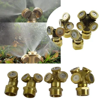 

Adjustable Spray Misting Nozzle Garden Sprinklers Fitting Hose Water Connector 4 Holes Irrigation Fitting