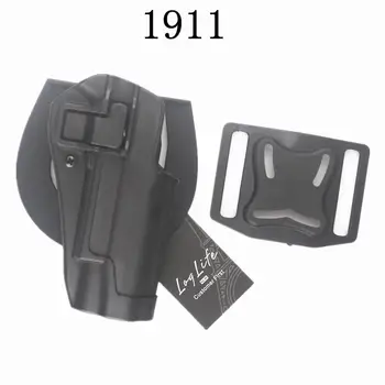 

Tactical gun holster CQC Airsoft For Colt 1911 Tactical SERPA Holster Quick disconnect swivel gun holster black tan