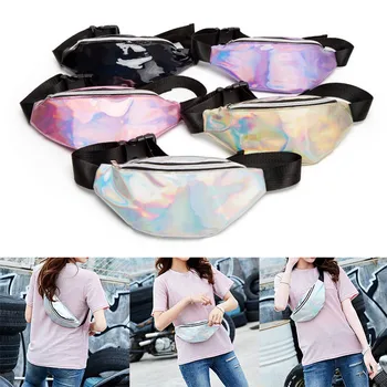 

Crossbody Single Shoulder Bag Sequined Mini Waist Bag with Strap for Women Summer New