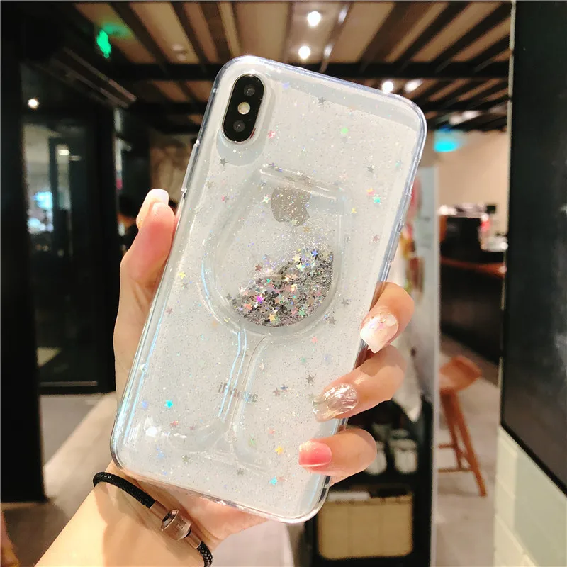 

For huawei P20 lite P20 P30 Pro coque Glitter sexy quicksand wineglass phone case for huawei P8 P9 P10 lite Selfie P smart Plus