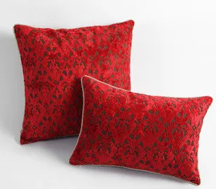 Chinese Wedding Red Case Cushion Designer Pillows And Throws Velvet Pile House De Coussin Decor Cushions Couch Pillow | Дом и сад