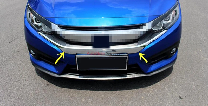 Передняя решетка радиатора для Honda Civic 10 поколения 4dr Sedan 2016 2017 ABS Chrome | Автомобили и