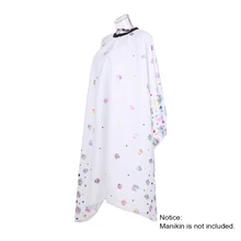 Длинный парикмахерский фартук салон для стрижки волос накидка белый цветок из текстиля для укладки волос накидка для стрижки волос водостойкая ткань накидка