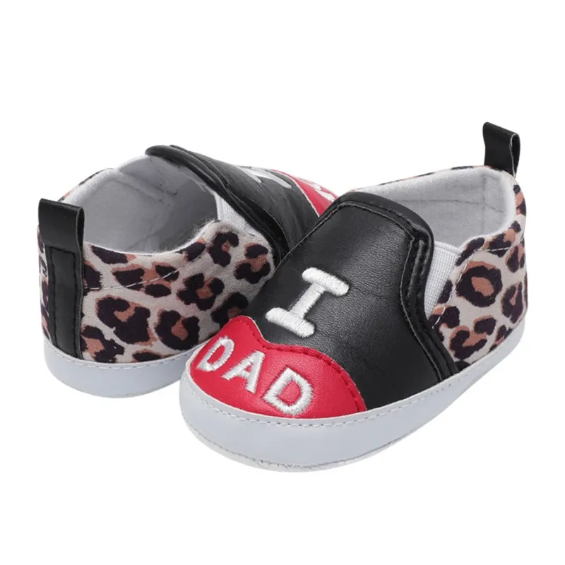 Baby Shoes Letter Printed Casual Shoes Leopard Stitching Shallow Baby Toddler Princess Shoe Newborn Infant Baby Shoes