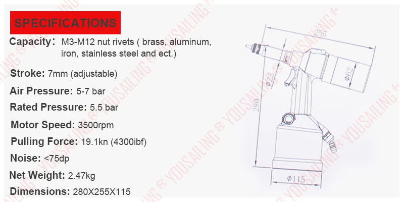 M3-M12 Auto pneumatic nut riveter 01