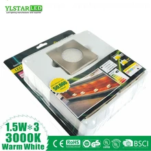 YLSTAR 3 шт./компл. светодиодный светильник для шкафа Круглый/квадратный алюминиевый стеллаж кухонная лампа для шкафа светодиодный освещение для шкафа прожектор