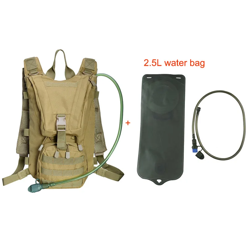 2.5L сумка для воды, тактический рюкзак, гидратация мочевого пузыря, Военный Ранец, для кемпинга, походов, система Molle, камуфляжные сумки XA306WD - Цвет: khaki (water bag)
