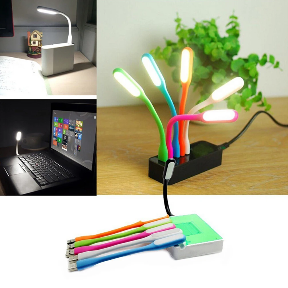 LEDGLE 1 2 W Гибкая светодиодная лампа гибкая USB для чтения портативная мини цветная