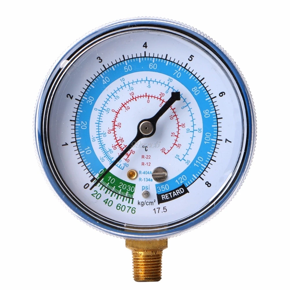 

New Air Conditioner R404 R134A R22 Refrigerant Low Pressure Gauge PSI KPA Blue