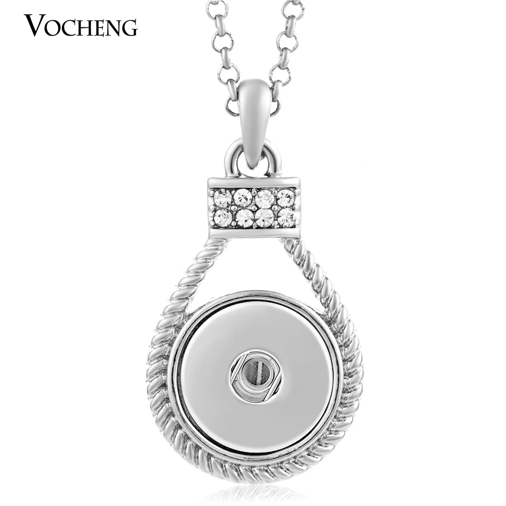 

Interchangeable Jewerly Crystal Ginger Snap Charms Jewelry Pendants Necklace with Stainless Steel Chain NN-044