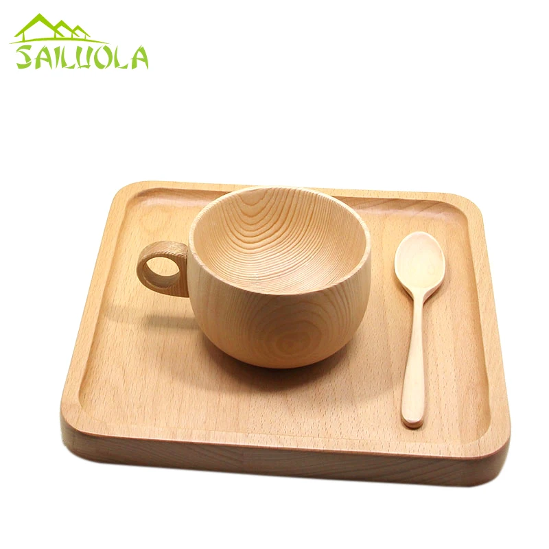 1 шт. 250 мл натуральная японская деревянная кофейная чашка из гемлока с рукояткой креативный подарок для семьи