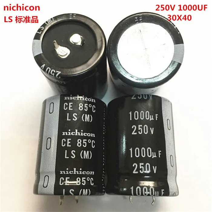 

2PCS/10PCS 1000uf 250v Nichicon LS 30x40mm 250V1000uF Snap-in PSU Capacitor