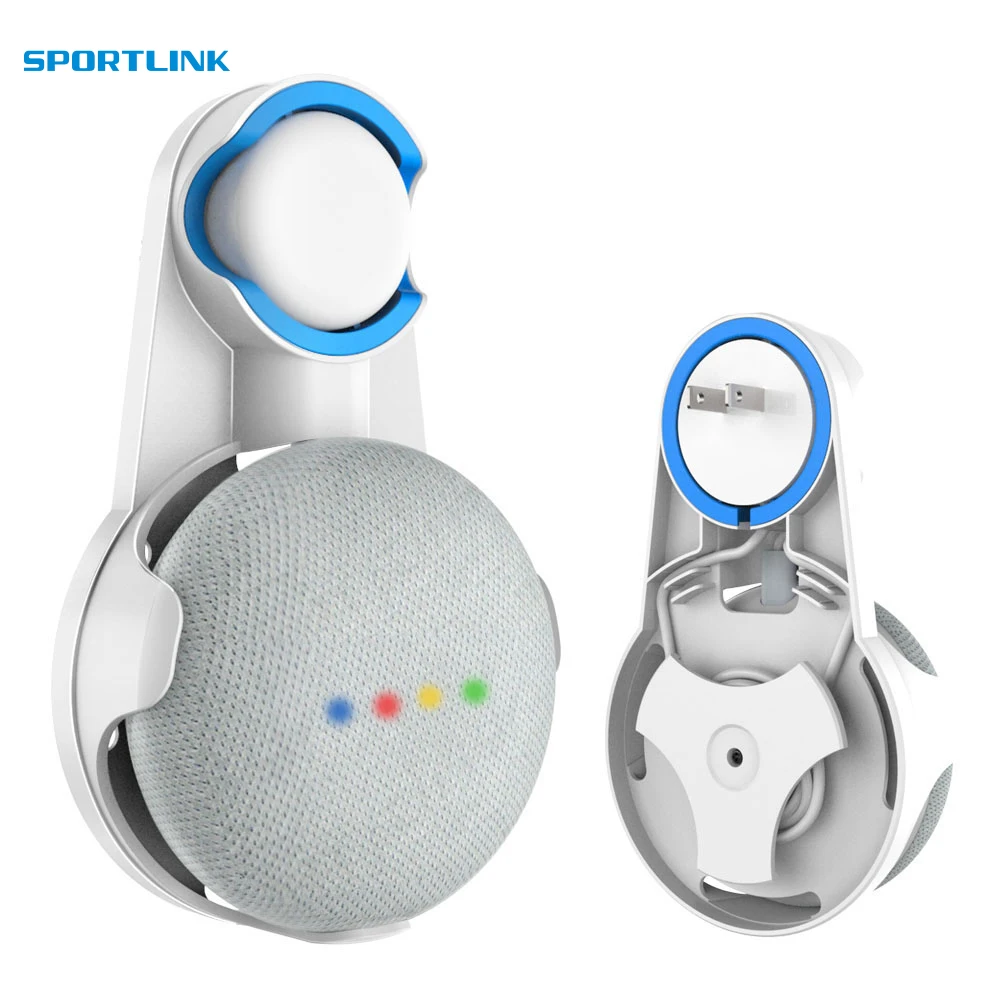 Для Google Home мини настенное крепление для аксессуаров голосового ассистента, компактный чехол-подставка для вешалки, вилка для кухни, ванной комнаты, спальни