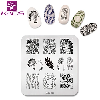 KADS Новое поступление Штамповка ногтей дизайн ногтей печать штамповки пластины шаблон для ногтей трафарет красоты маникюр DIY печать ногтей - Цвет: 9