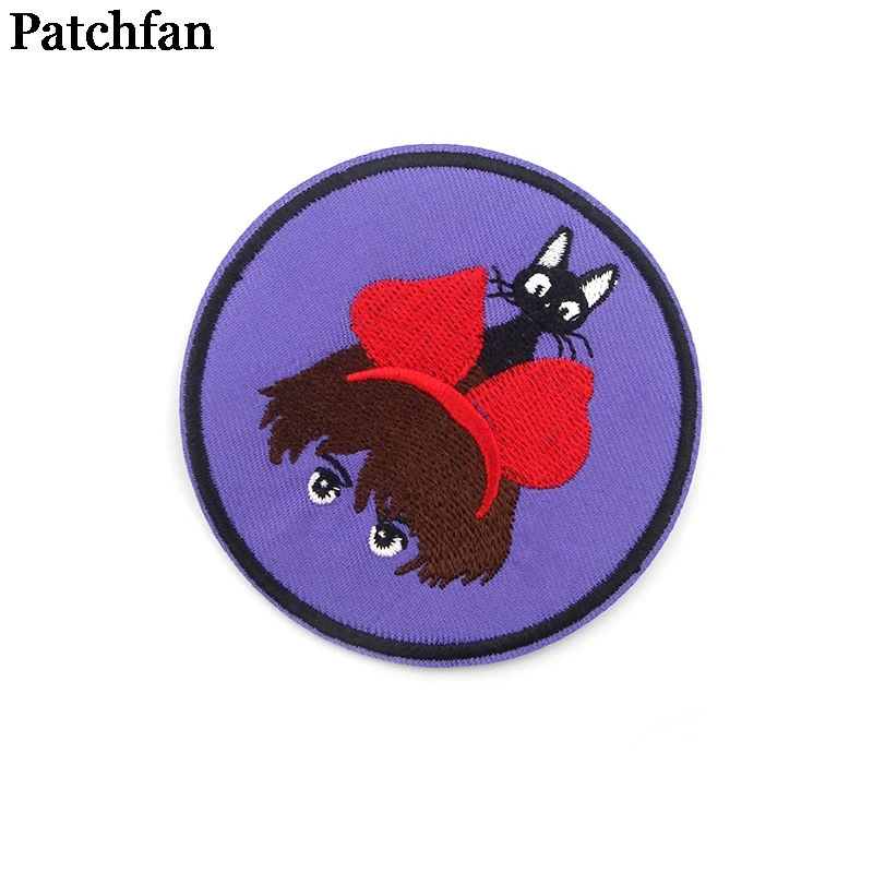 Patchfan Kiki службы доставки, аппликационные заплатки Сделай Сам Железный на обуви рубашка одежда Джерси наклейки в стиле панк вышитые значки A2234