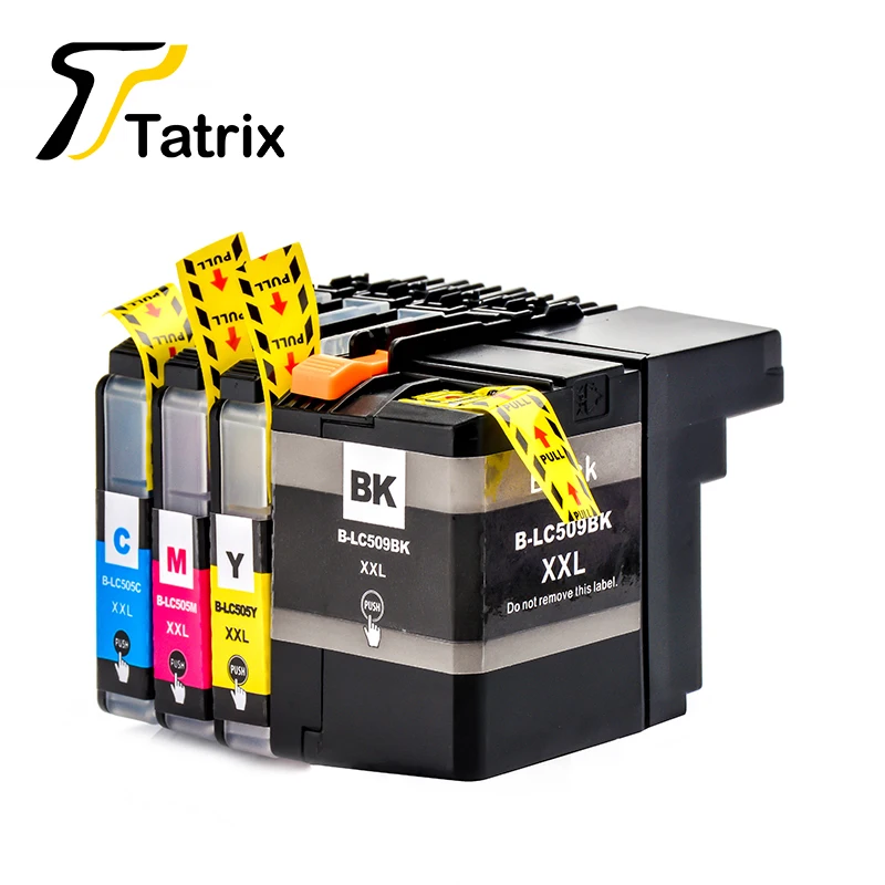 Tatrix 4PK для Brother LC509 LC505 чернильный картридж для принтера Brother DCP-J100 DCP-J105 MFC-J200 принтер