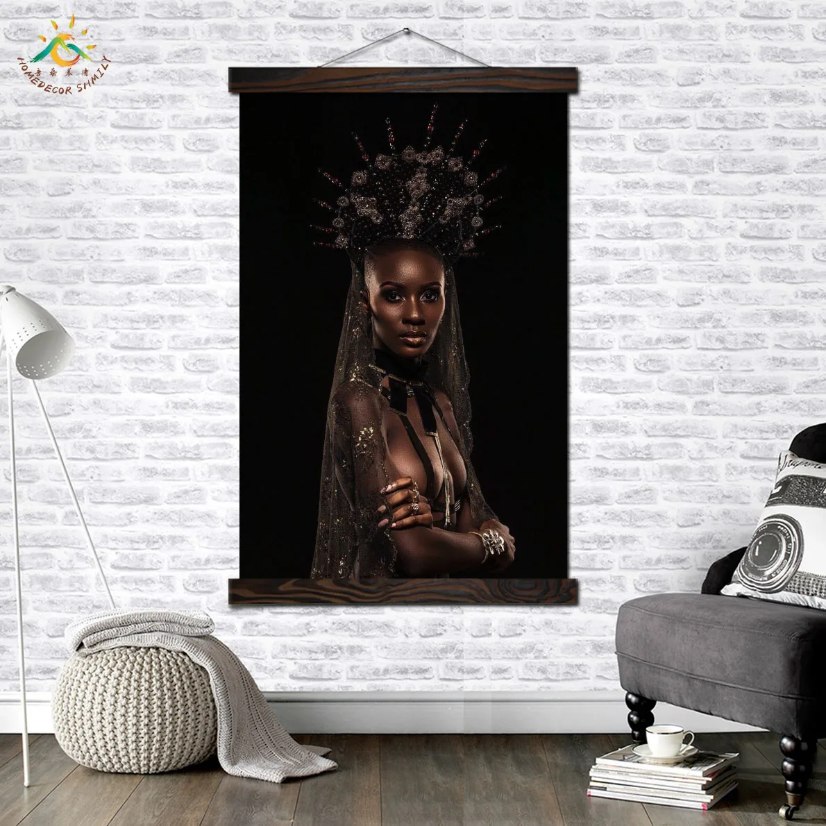 African Queen Black Image Modern Canvas Art Prints Poster Wall Painting