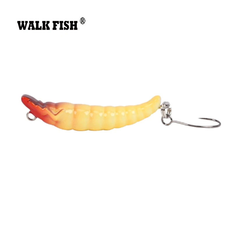 Walk Fish, 1 шт., мини-приманка-карандаш, 3,5 см, 2,4 г, медленное погружение, Реалистичная червь, жесткая рыболовная приманка-форель, приманка, владелец одного крючка, HH042 - Цвет: DW054 001