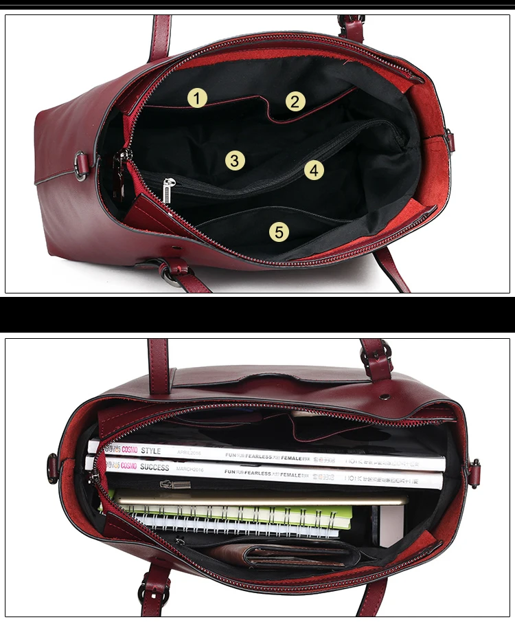 Women Handbag Genuine Leather Shoulder Bag Female Bags Cowhide portable shopping bag Vintage Large Capacity Tote Bolsos (17)